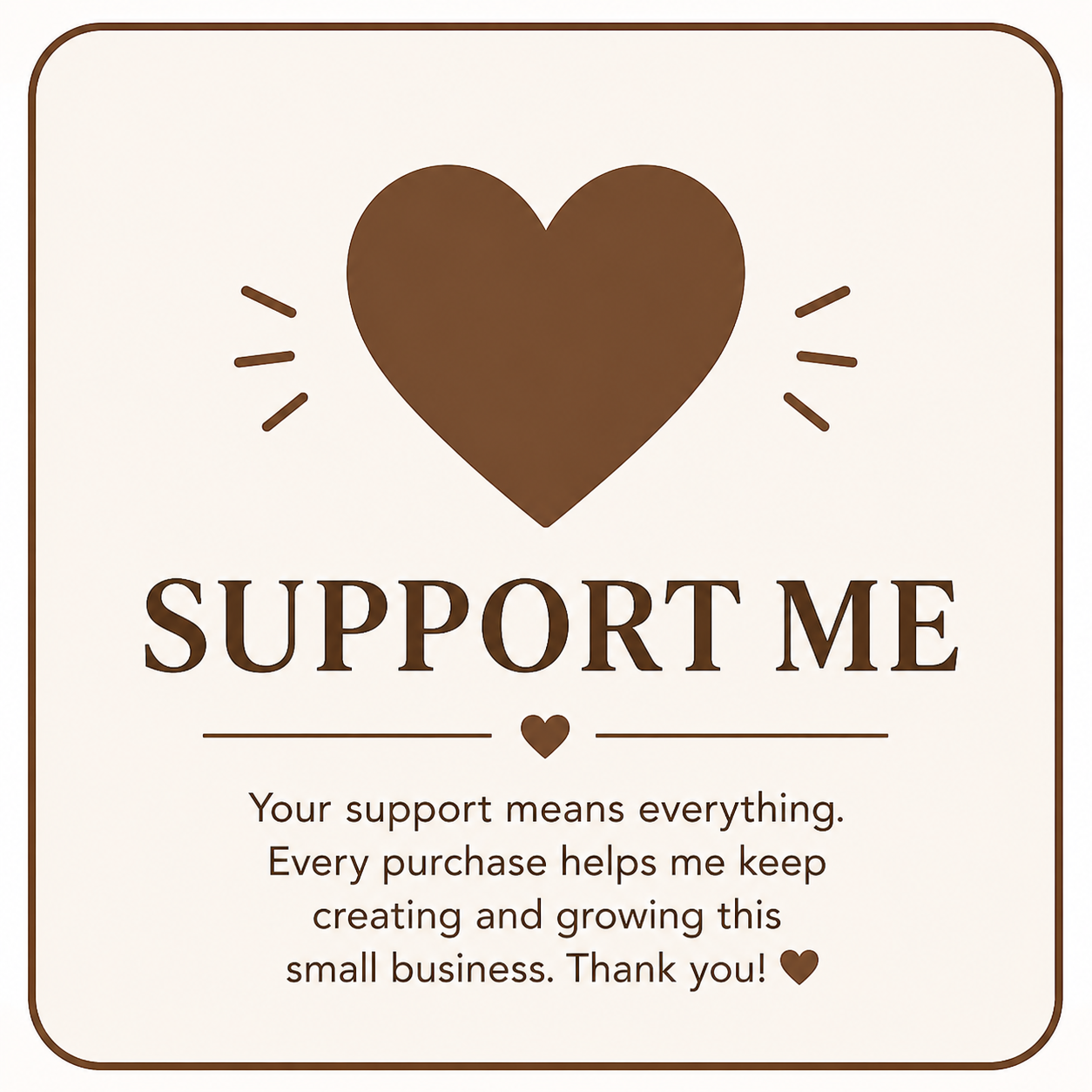 Support me 🤎